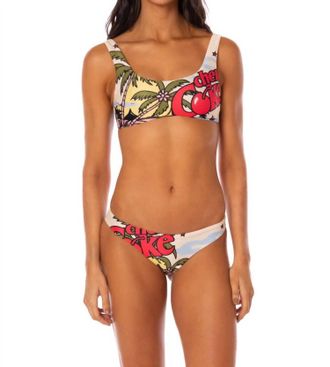 Maaji Isla Vibes Gwen Classic Bralette Bikini Top In Cherry Red