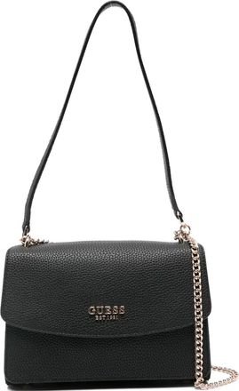 Guess Co logo-plaque shoulder bag - Black