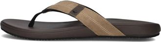 Reef Bruin leren heren slippers stijlvol comfort - Heren - Slippers - Bruin - 45 EU - Schoenen