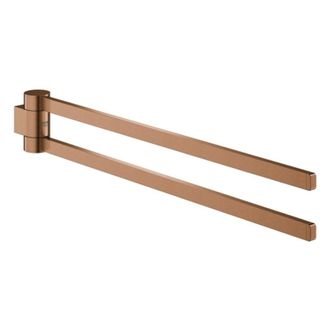 GROHE Selection 400 Toallero Negro 2 Brazos Cepillado Oro Rosa Brillante