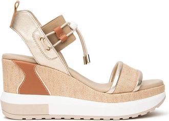 Nero Giardini Sandalen met hoge hak - Dames - Sleehakken - Veelkleurig - 39 EU - Leer - Schoenen