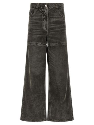 The Attico Black Mid Rise Jeans