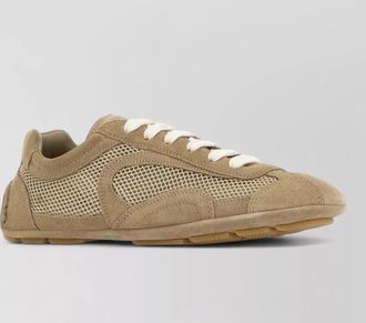 Prada suede mesh montecarlo sneakers rubber sole