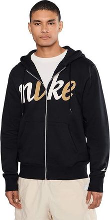 Nike Sportswear Club Full-Zip Fleece Hoodie Mens Sweatshirt Black/Black/Sail : 2XL, Cotton/Polyester