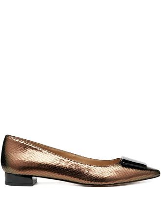 Geox Giselda15 buckle ballet flats - Brown