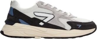 HUB Hub, Schoenen, Heren, Veelkleurig, 42 EU, Leer, Grid White Navy Sneakers