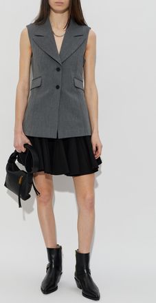 AllSaints Tulip Ponte Skirt, Womens, Black