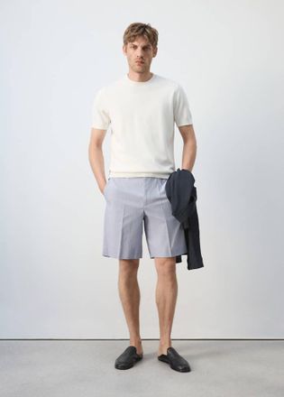 Mango Maglietta 100% cotone maglia sottile bianco sporco - Uomo - XXL - MANGO MAN