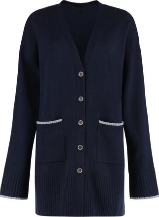 Pinko Tasmania Cardigan - Dames - Vesten - Blauw - M - Wol - Truien & Vesten