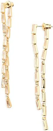Cara Crystal Front/Back Drop Earrings in Gold/Crystal at Nordstrom Rack
