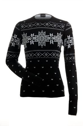 Nils Womens Matterhorn Ski Sweater In Black/white