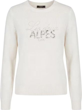 Liu Jo Maglia Chiusa - Dames - Ronde hals truien - Wit - S - Truien & Vesten