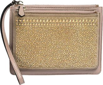 Valentino Garavani Clutch in pelle con borchie - Oro
