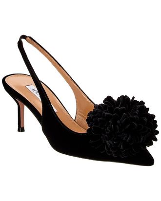 Aquazzura Couturier 65 Velvet Slingback Pump