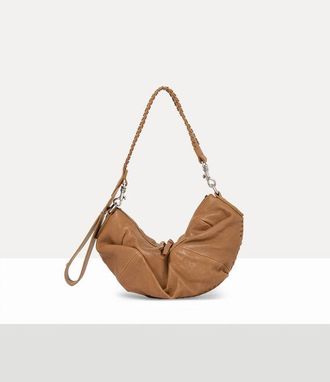 Vivienne Westwood Agnes Small Shoulder Bag Supple Leather Honey-dark-silver