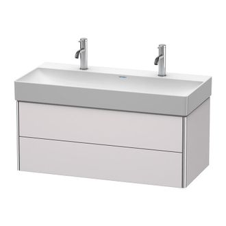 Duravit Duravit Xsquare Mueble De Pared 98,4 46,0 Cm, 2 Cajones, Para Lavabo Durasquare 235310, Color (frente/cuerpo): Blanco Lila Seda Laca Mate - Xs41630878