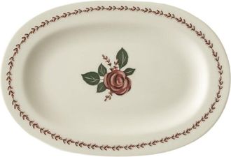 Bella Maison Set Of 2 Rose Porcelain Oval Serving Platters