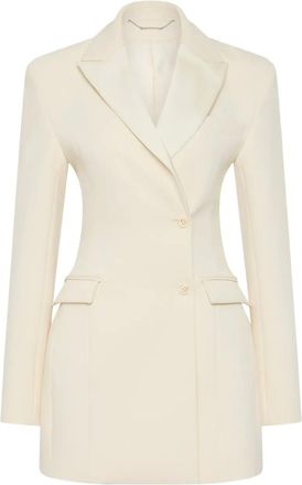 Rachel Gilbert Abito corto Sergio con spalline imbottite - Bianco