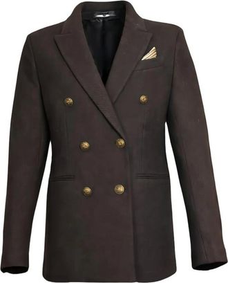 Circolo 1901 Blazer Cruzado - Jackets - Mujer - Marr&oacute;n - L