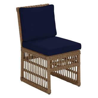 Ballard Designs Suzanne Kasler Harbour Side Chair 2-Piece Replacement Cushion Set - Canvas Navy - Ballard Designs