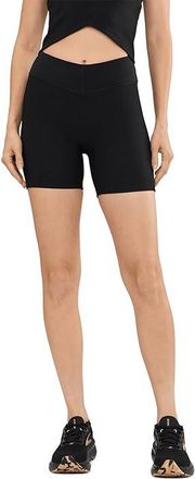 Beyond Yoga Impulse Ribbed V-Waist Biker Shorts Womens Shorts Black Onyx : XL (US Womens 14-16) 5, Elastane/Polyamide