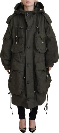 Dsquared2 Dsquared&sup2; Hooded Full Zip Long Parka Coat Womens Jacket (Pre-Owned)