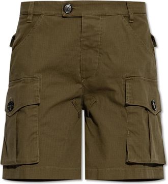 Dsquared2 Logo Shorts - Dames - Bermuda - Groen - M - Katoen - Korte Broeken