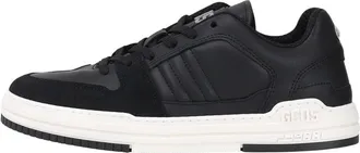 GCDS Black Leather Lace-Up Sneakers