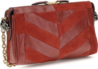 Valentino Garavani Womens Shoulder Bag Panthea Russet Red Calf Leather
