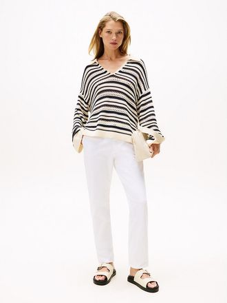 Tommy Hilfiger Womens Slim Fit Chino - White - 00