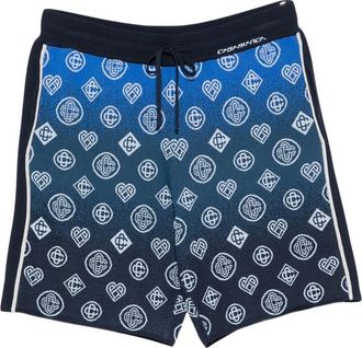 Casablanca Gradient Monogram Gebreide Shorts - Heren - Korte broeken - Blauw - Maat: M Viscose