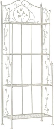 Clp Estanter&iacute;a De Hierro Plegable Arona Blanco Antiguo