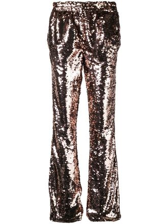 Faith Connexion sequin flared trousers - Metallic