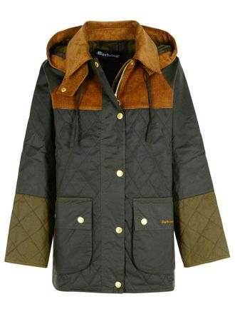 Barbour Imelda Dark Green Waxed Cotton Parka