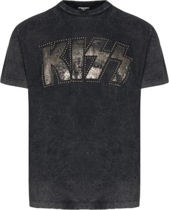 Dsquared2 T-Shirts, male, Gray, XL, Kiss T-Shirt
