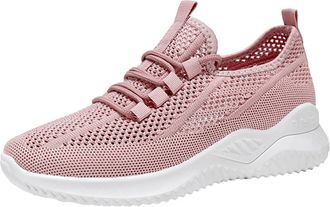 Generic Womens Breathable Trainers, Mesh Trainers for Women Breathable Running Shoes with Soft Chick Sole Lightweight Outdoor Gym Sport Sneakers Non Slip Walk