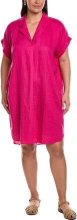 Eileen Fisher Mini Notch Collar Linen Dress