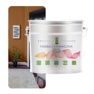OEM Pintura Cer&aacute;mica Para Paredes, Lavable, Marr&oacute;n, Beige, 2 L, Resistente A Las Manchas