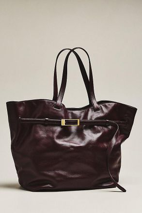 Anine Bing Elly Leather Small Tote Bag