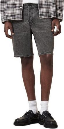 AllSaints Iggy Slim Fit Denim Shorts in Washed Black at Nordstrom Rack, Size 32