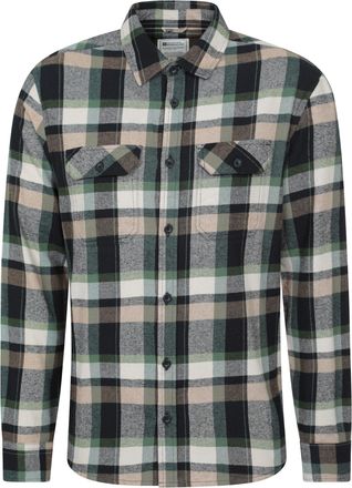 Mountain Warehouse Heren Overhemd met lange mouwen in molton (Donkere Khaki)