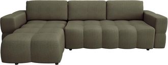 Sia Home Sof&aacute; cama izquierdo con arc&oacute;n 5 plazas tejido tramado verde