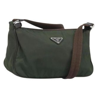 Prada Pre-owned Shoulder Bags, female, Green, Size: ONE SIZE Pre-owned Vintage Shoulder Bag