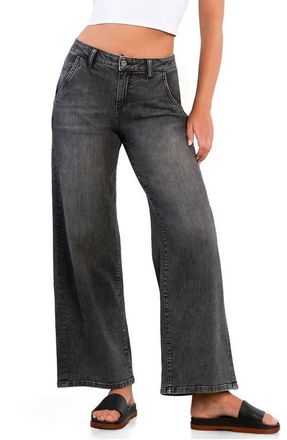 HINT OF BLU Relaxed Wide Leg Jeans in Storm Grey at Nordstrom, Size 25