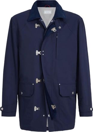 Brunello Cucinelli Katoenen jack met haaksluiting - Blauw
