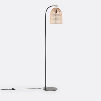 La Redoute Interieurs Vloerlamp van metaal en rotan, Dankia