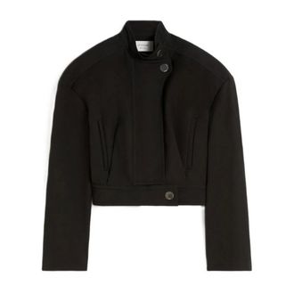 Max Mara Jackets, female, Black, Size: 2XL Bomber Oversize