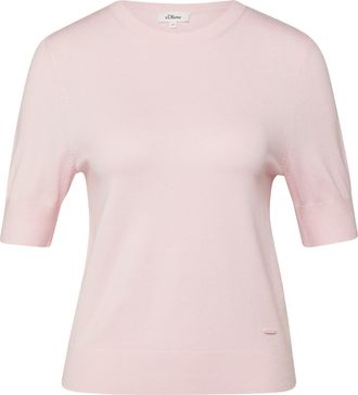 s.Oliver Strickpullover S.OLIVER, Damen, Gr. 34, rose, Feinstrick, Obermaterial: 100% Baumwolle, unifarben, normal h&uuml;ftbedeckend, Rundhals, Flachstrickb&uuml;ndchen