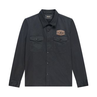 Deus Service LS Shirt - Heren - Overhemden - Zwart - Maat: L Katoen