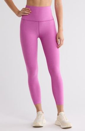 Beyond Yoga High Waist Capris in Sunset Violet Heathe at Nordstrom Rack, Size X-Small